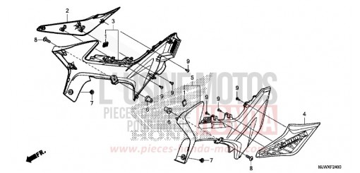 COUVERCLE LATERAL CB500XAJ de 2018